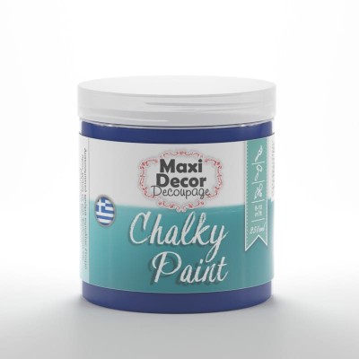 Χρώμα Κιμωλίας 250ml Maxi Decor Chalky 604 Μπλε Παγωνιού_CH604250